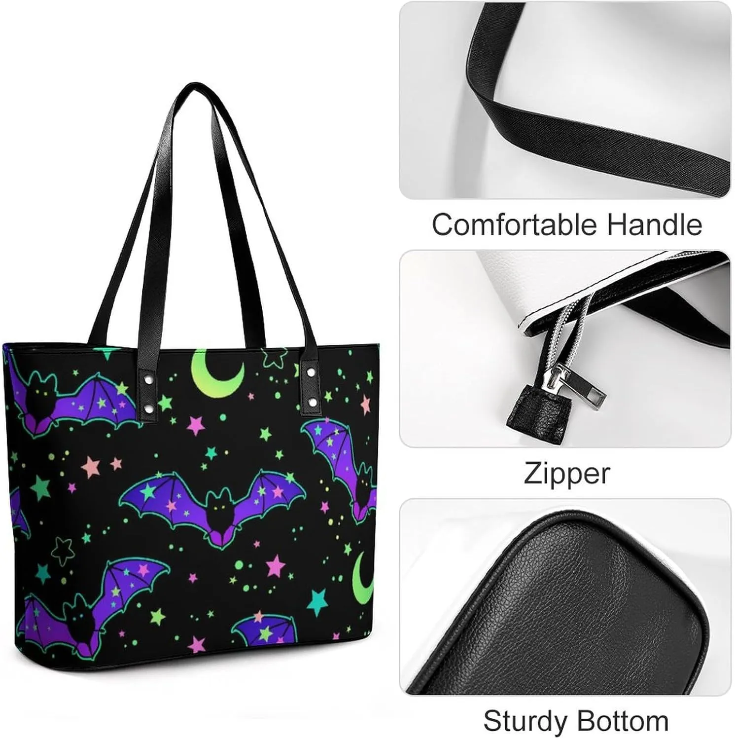 Bees Chamomiles Print Hobo Handbags With Zipper Large Capacity Satchel Tote Bag Shoulder Bag