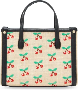 Betsey Johnson Cherry On Top Mini Tote, Beige