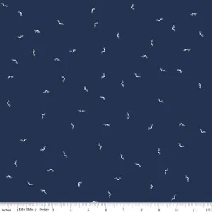 Between the Pages by Riley Blake - Open Book Navy by the yard 3516
