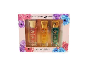 Beverly Hills Polo Club 3 Piece Women's Collection (Sexy Blue, Embrace, Sexy FOR HER) .74oz Mini Bottles EDP Eau De Parfum
