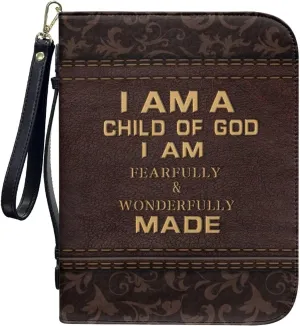 Bible Cover Case for Women Print Pattern Bible Cover Bag with Handle and Ribbon Fit for Standard & Large Size