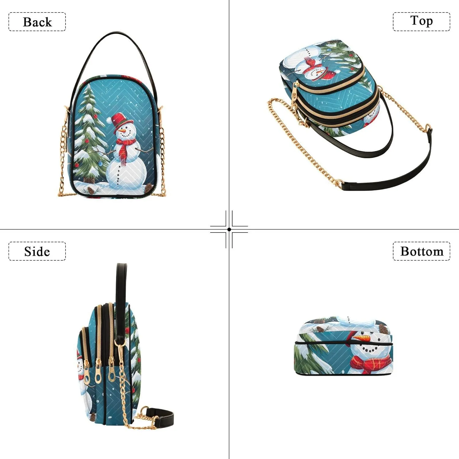 Black and Beige Plaid Handbag Crossbody with Removable Strap, Fashion Crossbody Bags for Women