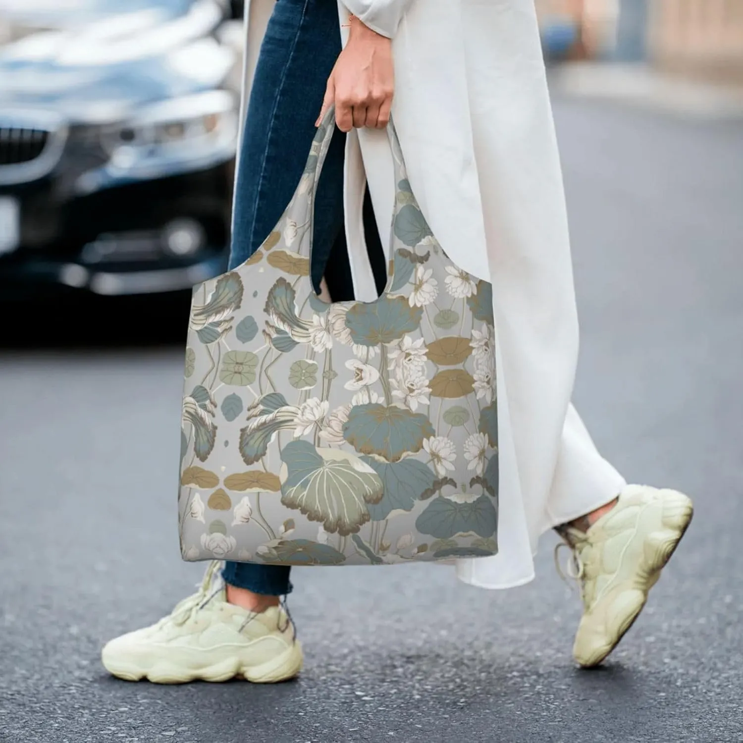 Black Gold Marble Print Tote Bags Reusable Grocery Bags Shopping Bags For Groceries Reusable Bags Foldable Shopping Bag