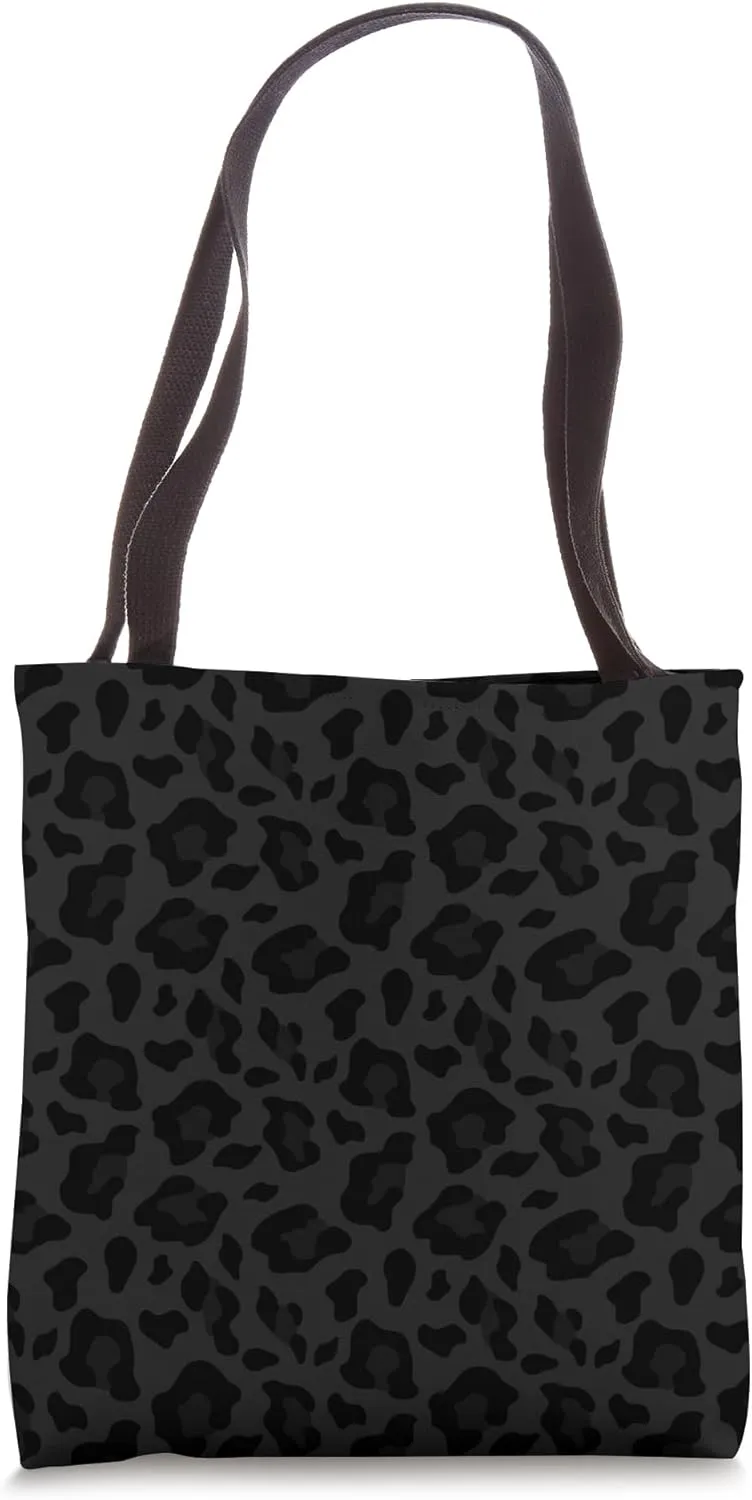 black leopard pattern animal print ocelot cheetah monotone Tote Bag