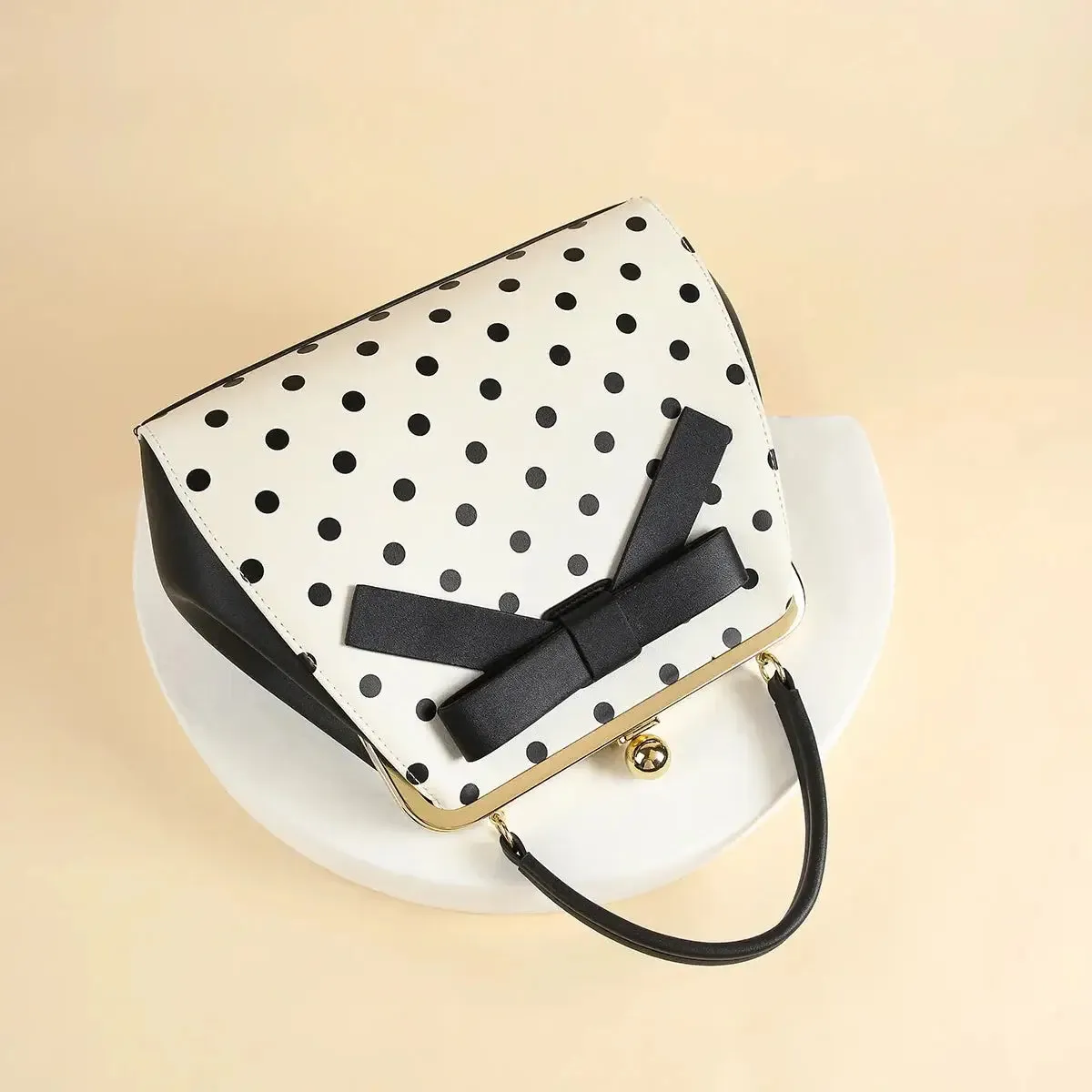 Black Polka Dot Rockabilly Handbag