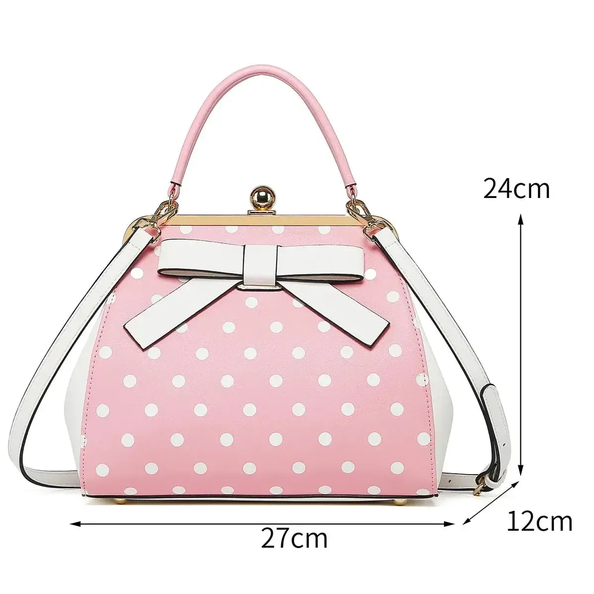 Black Polka Dot Rockabilly Handbag