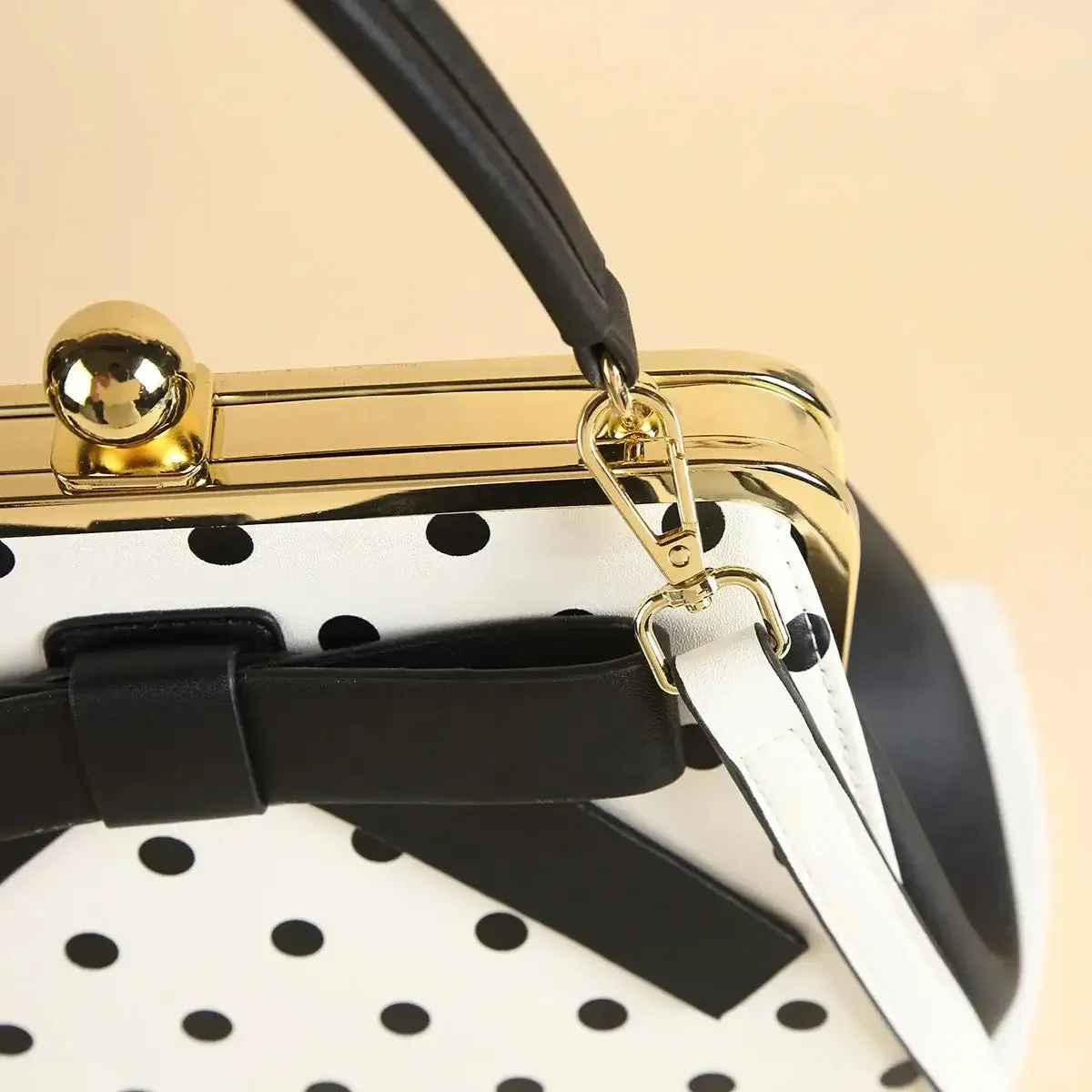 Black Polka Dot Rockabilly Handbag