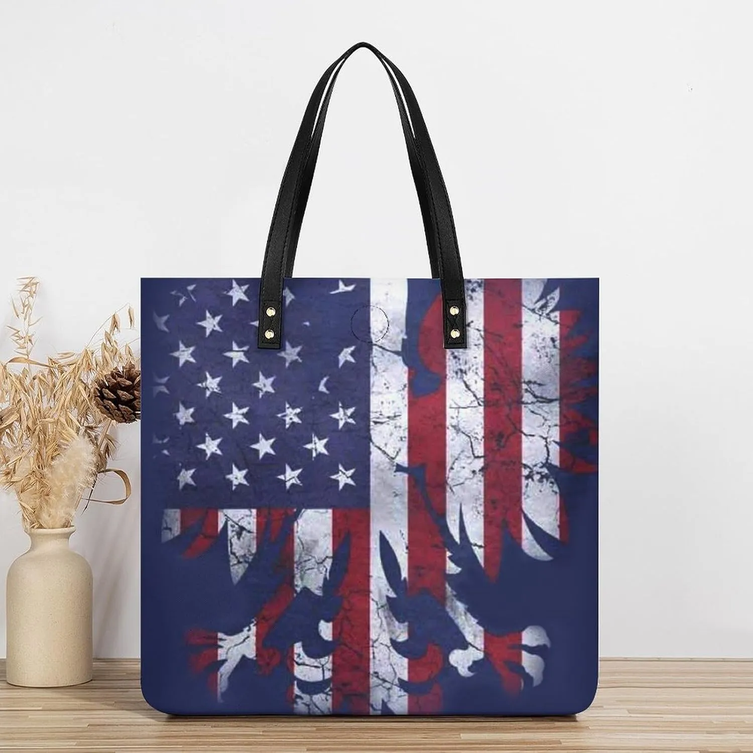 Black White Milk Cow Spots Print Pattern Leather Handbag with Large Space, Fashionable Handbag