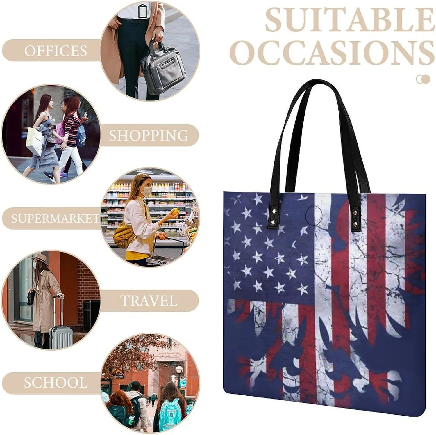Black White Milk Cow Spots Print Pattern Leather Handbag with Large Space, Fashionable Handbag