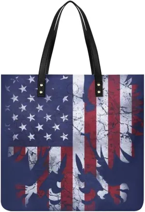 Black White Milk Cow Spots Print Pattern Leather Handbag with Large Space, Fashionable Handbag