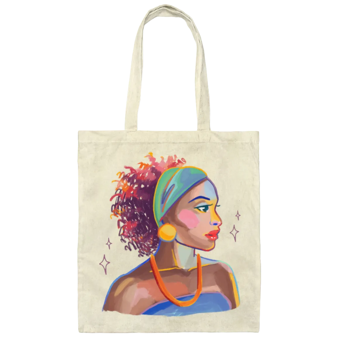 Black Woman Canvas Tote Bag