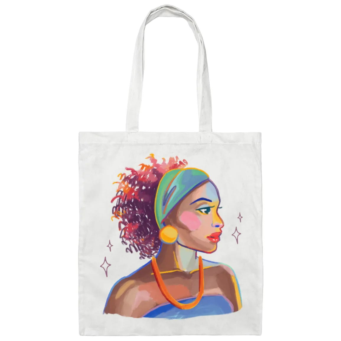 Black Woman Canvas Tote Bag