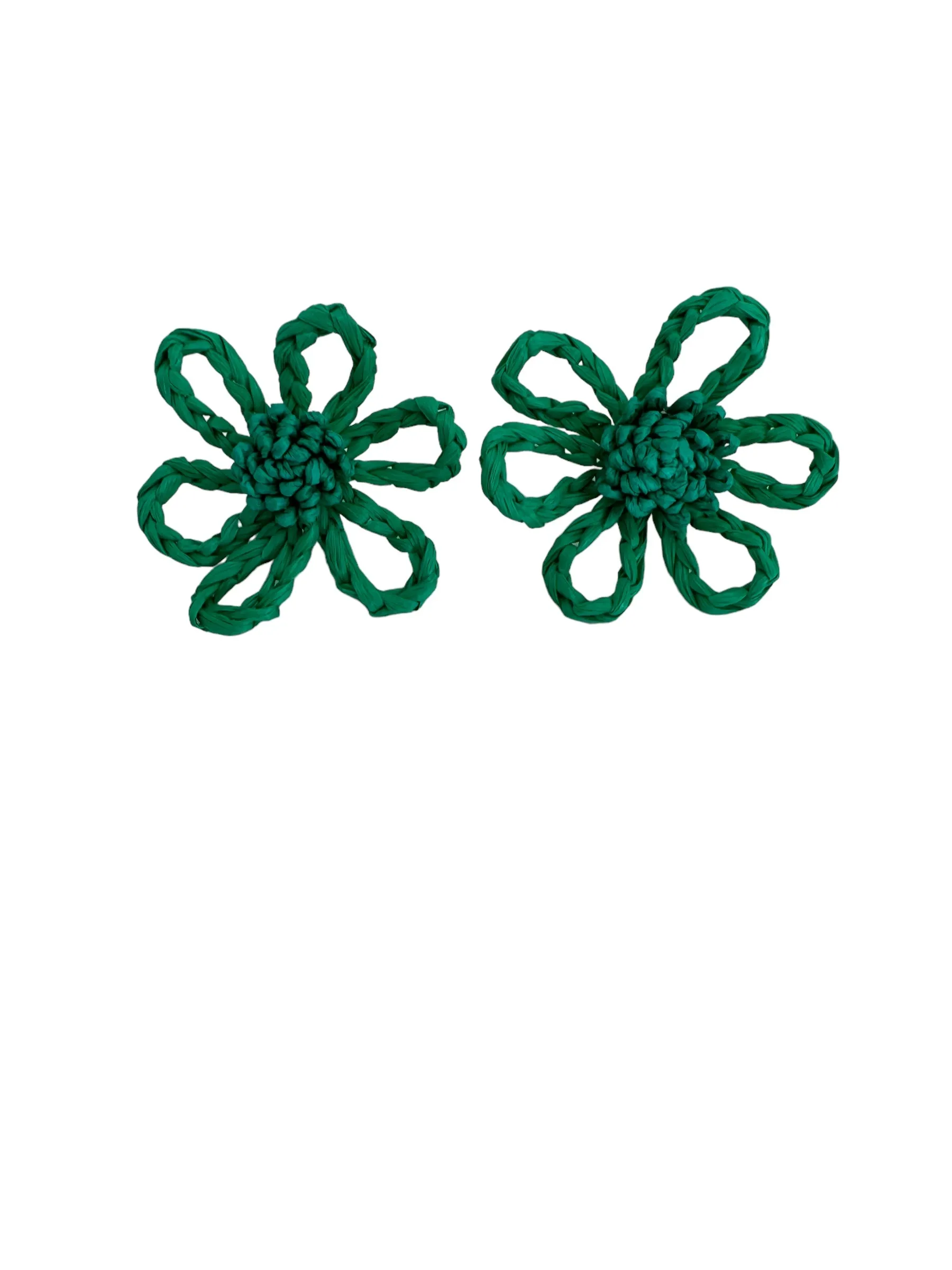 Bloom Raffia Flower Earrings