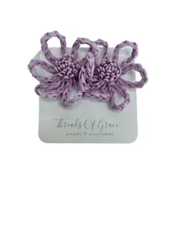 Bloom Raffia Flower Earrings