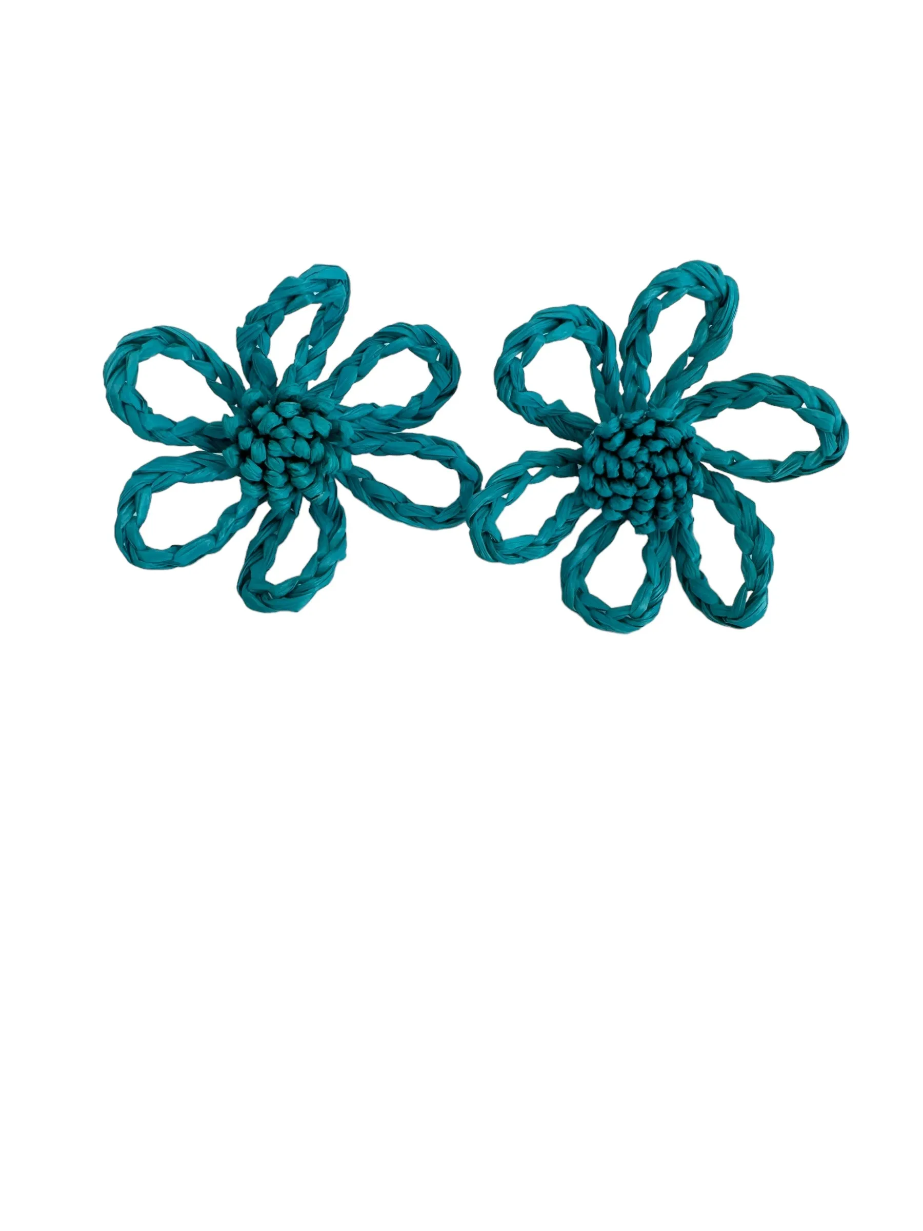 Bloom Raffia Flower Earrings