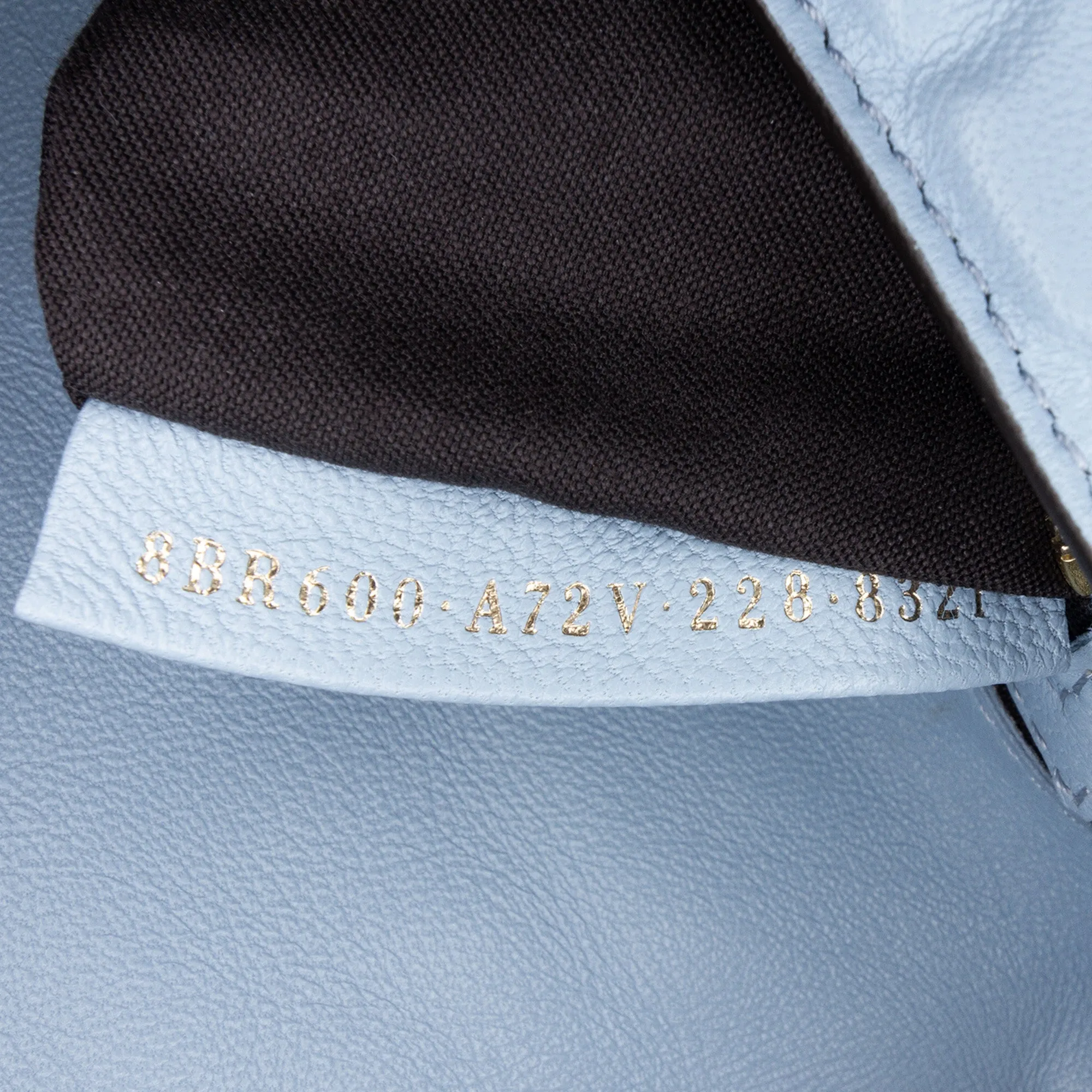 Blue Fendi Zucca Embossed Leather Baguette Satchel