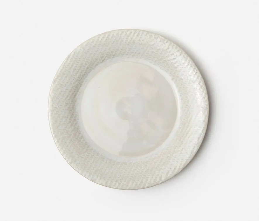 Blue Pheasant Vivienne Cream Patine Raffia Dinner Plate