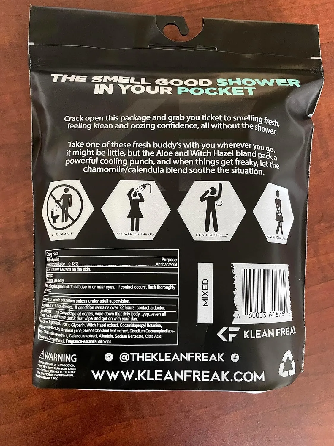 Body 12-Count Wipes - Original Disposable Wipes, Individually Wrapped for the Gym, Workout, Hiking, Travel, and Sport (Coconut)