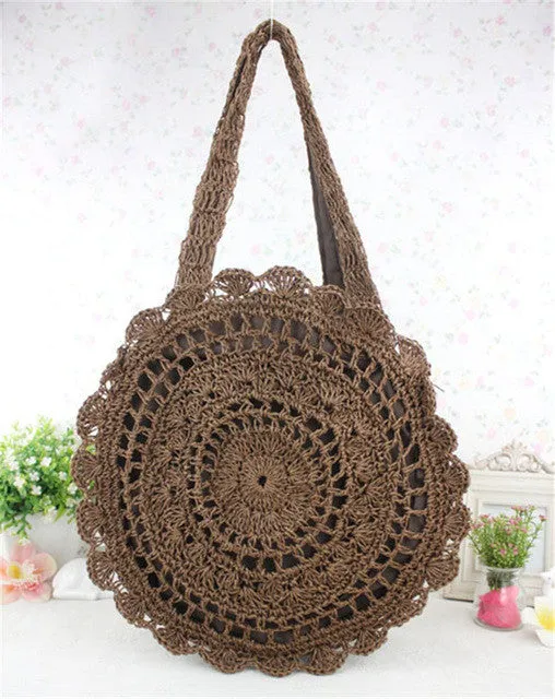 Bohemian Handmade Straw Beach Handbag