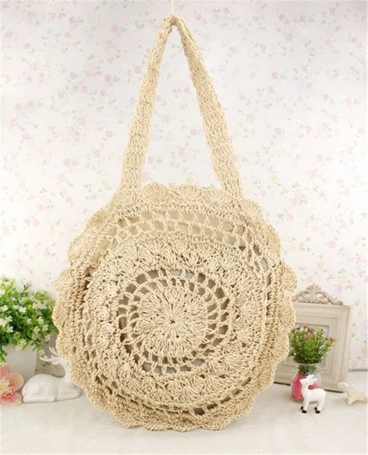 Bohemian Handmade Straw Beach Handbag