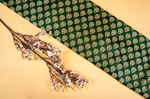 Bottle Green Banarasi Brocade with Beautiful Golden  Traditional Handloom