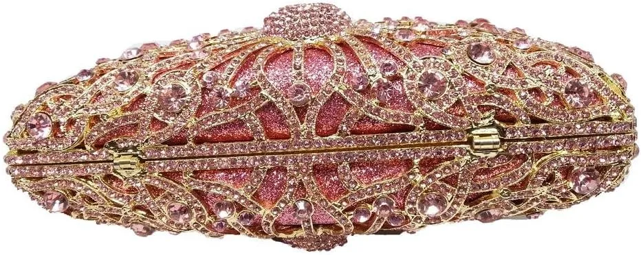 Boutique De FGG Peacock Clutch Bag Women Crystal Evening Handbags Bridal Wedding Rhinestone Clutch Purse Party Prom Bag,Mini