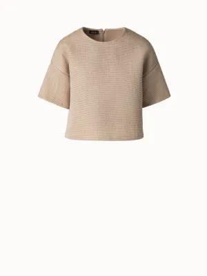 Boxy Blouse in Soft Cotton Raffia