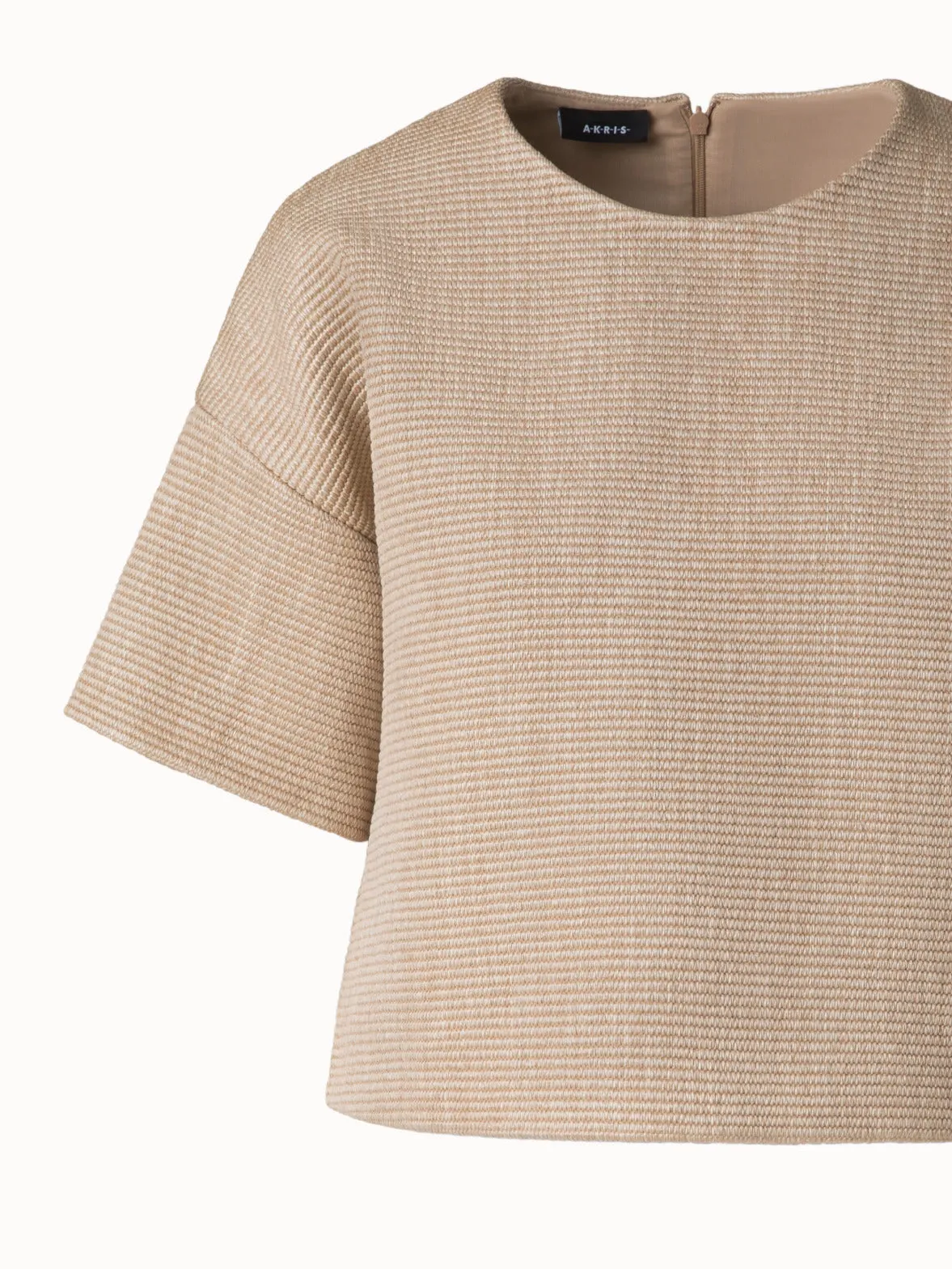 Boxy Blouse in Soft Cotton Raffia