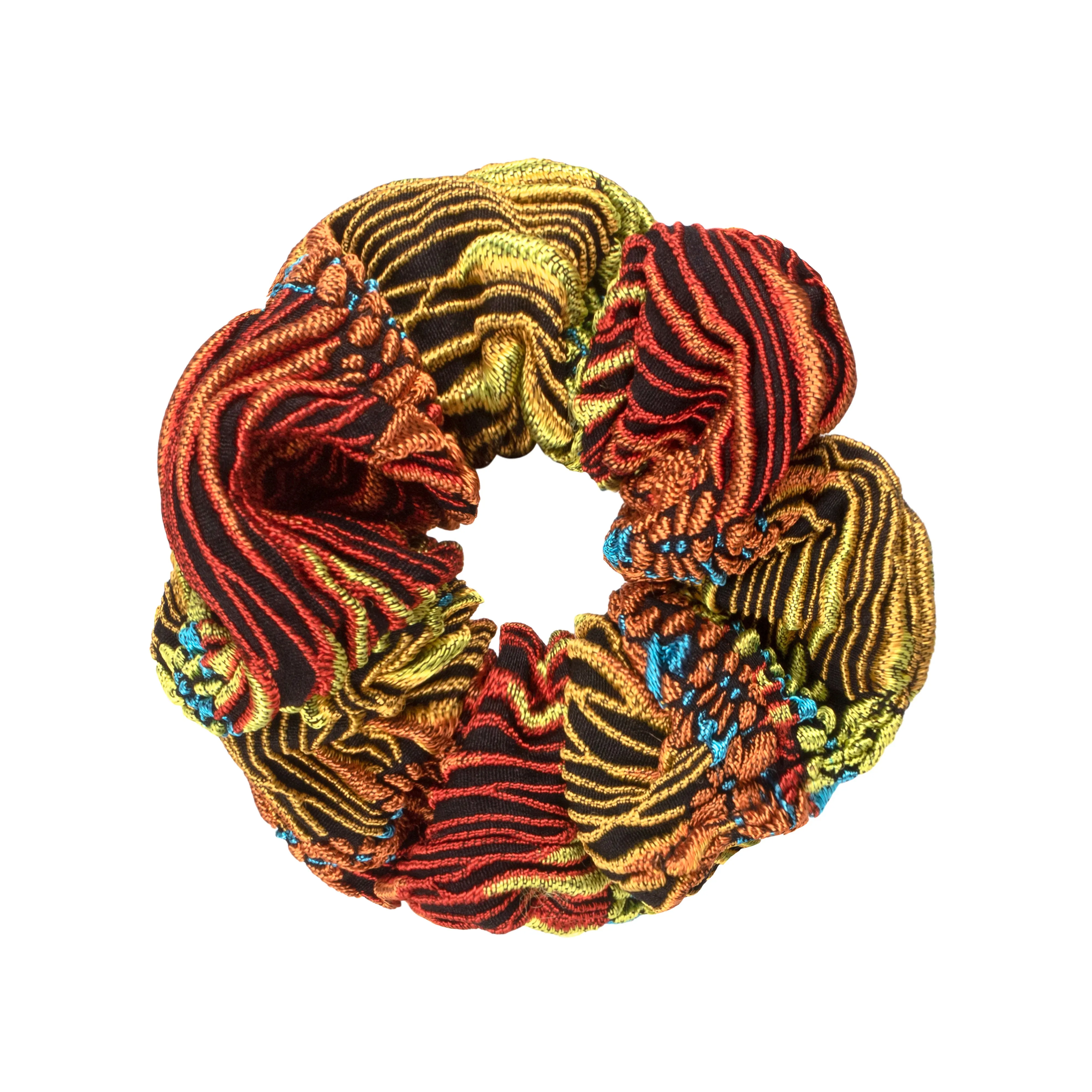 Brocade Medium Orange Scrunchie