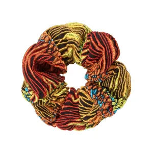Brocade Medium Orange Scrunchie