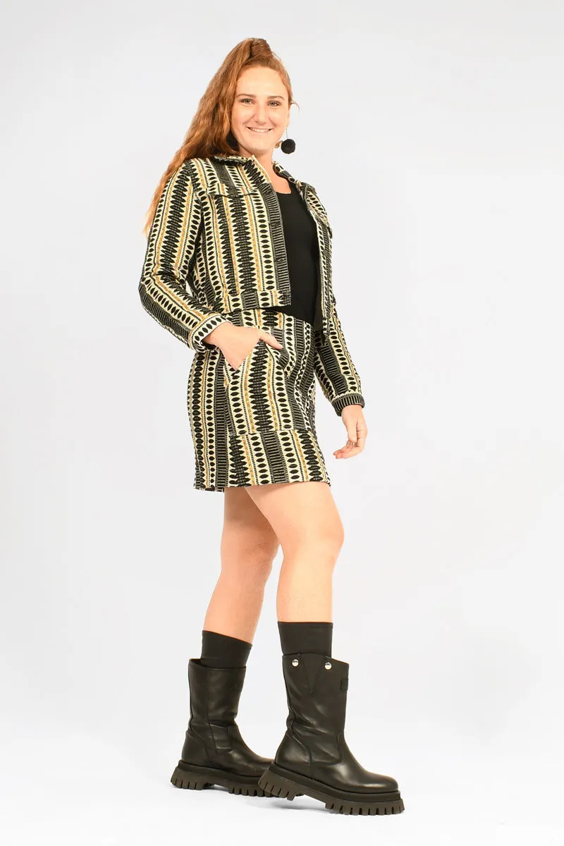 Brocade Mini Skirt