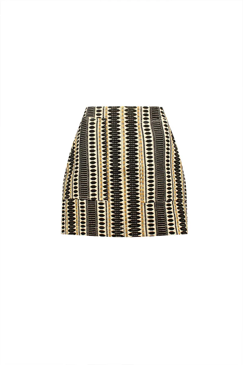 Brocade Mini Skirt