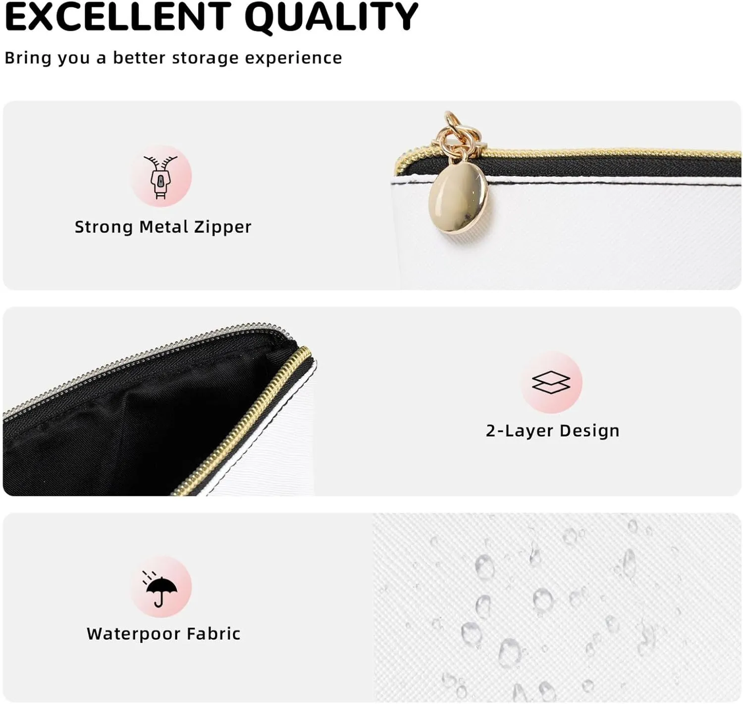 Brown Cute Sloth Tree Womens Travel Makeup Bags Leather Cosmetic Bags Toiletry Organizer Pouch With Zipper