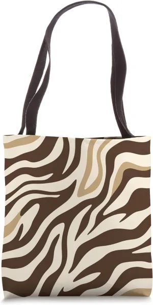 Brown Zebra Print Tote Bag