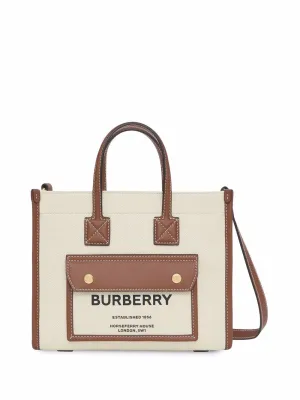 Burberry Mini Canvas Tote Bag