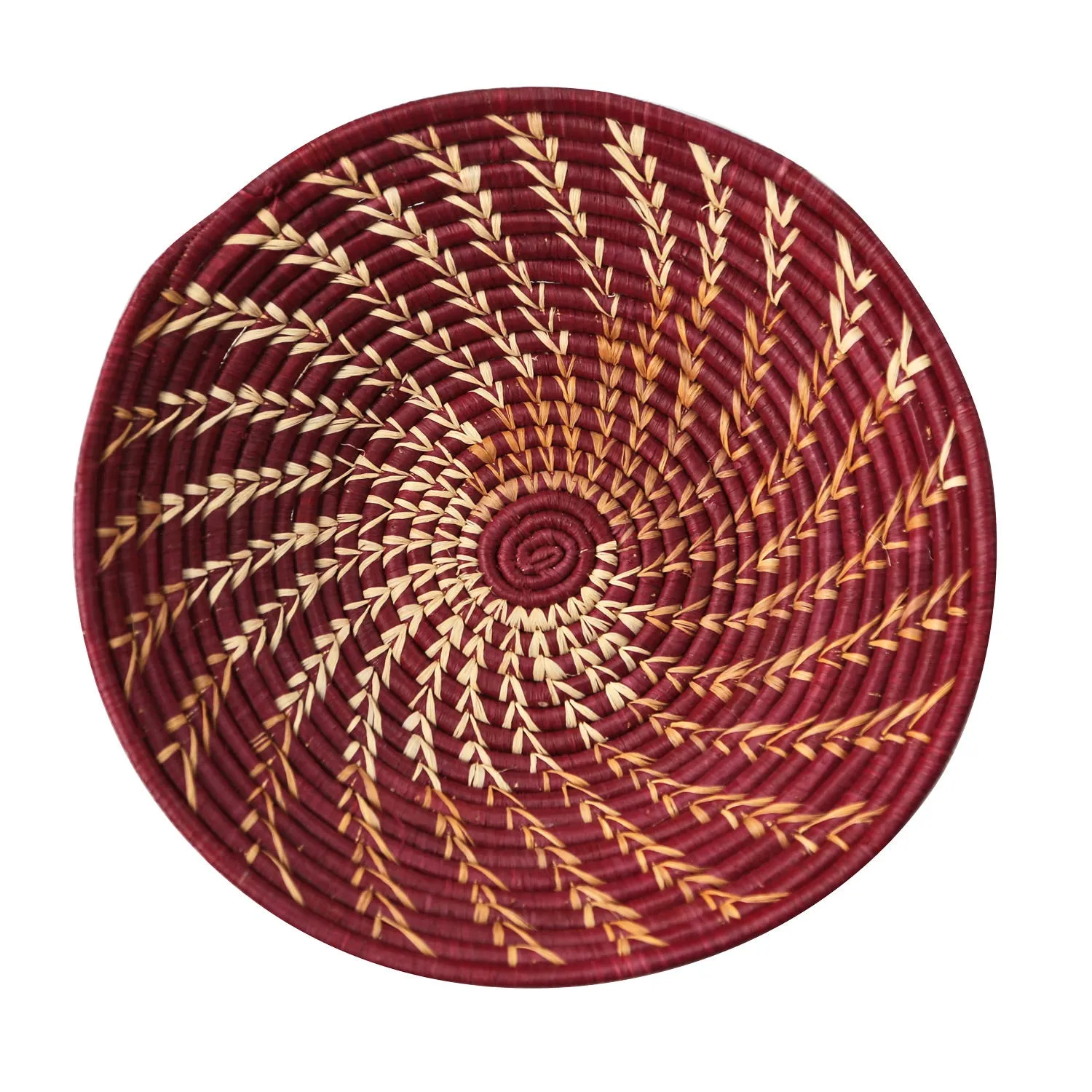 Burgundy Twist Basket