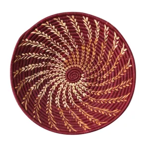 Burgundy Twist Basket
