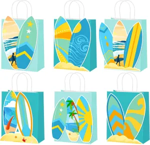 C L cooper life Surfing Surfboard Party Favor Treat Bags Summer Beach Surf Party Candy Gift Bags with Stickers for Summer Beach Surfing Theme Birthday Party Supplies