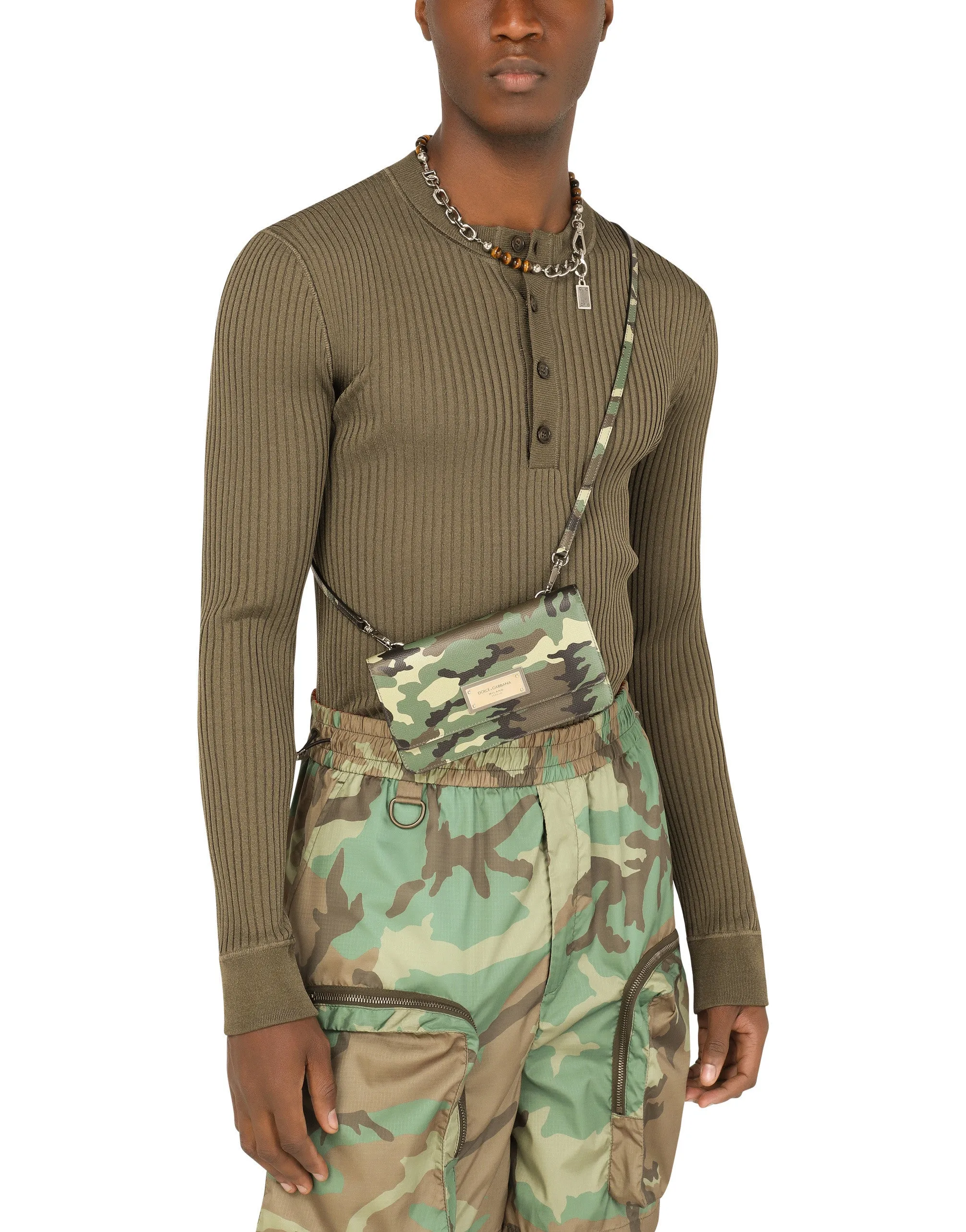 Camouflage calfskin mini bag