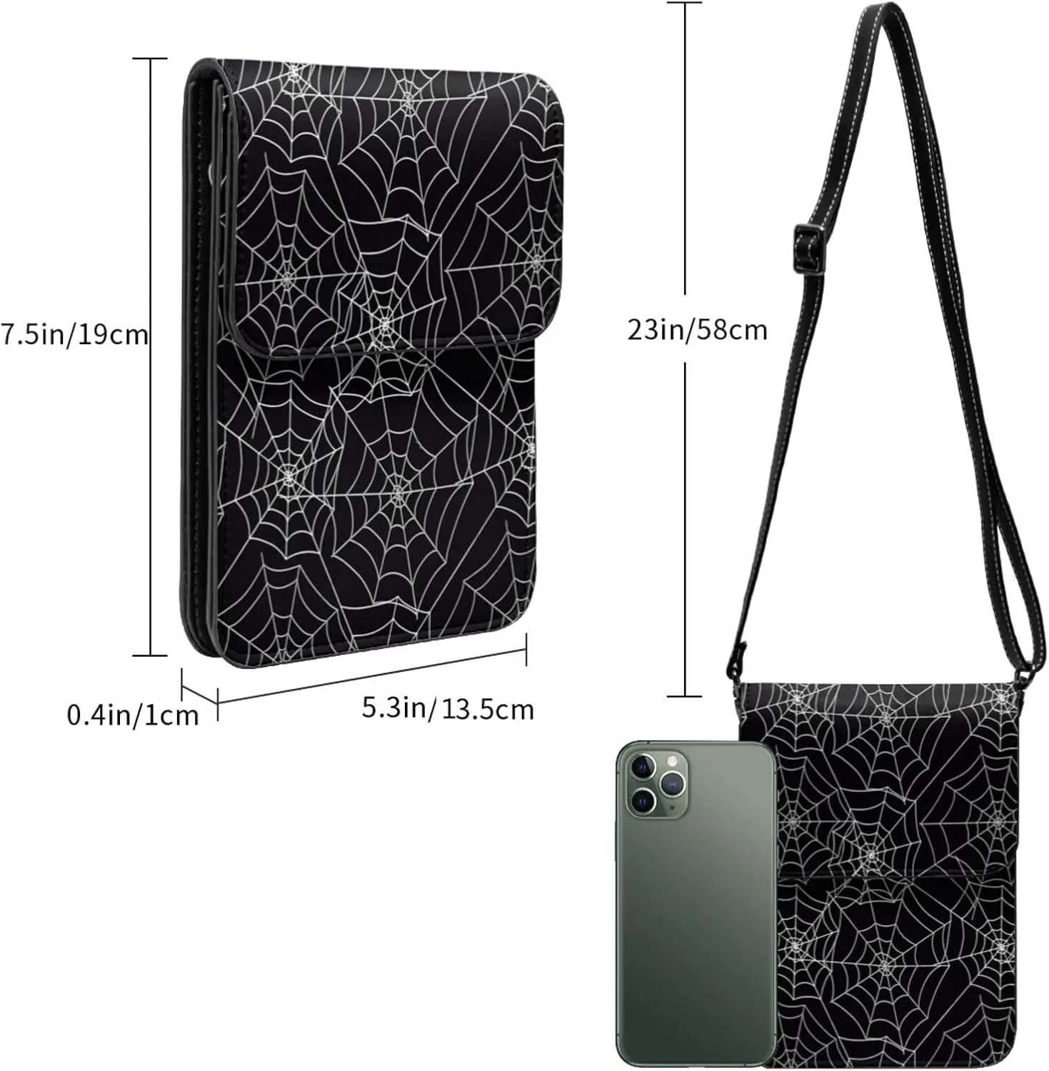 Carton Thunders Leather Crossbody Phone Purse for Women Cute Wallet Bags Lightweight Mini Sling Bag