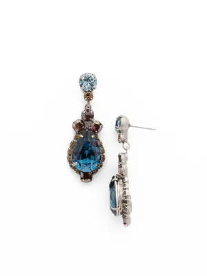 Central Teardrop Dangle Earrings - EDA55ASBBR