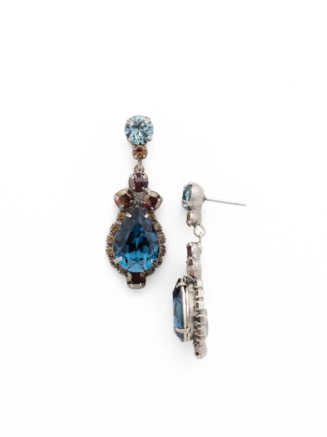 Central Teardrop Dangle Earrings - EDA55ASBBR