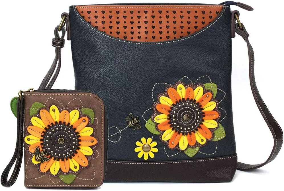 CHALA Handbags Sunflower Sweet Messenger Bag Purse, Flower Lover