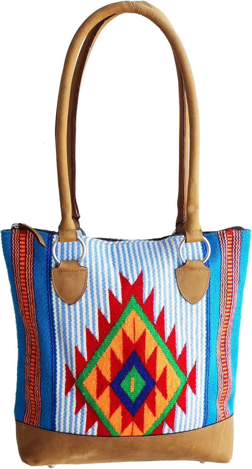 CHALLENGER Women Western Handwoven Wool Rodeo Cowgirl Shoulder Purse Tote Hand Bag 10309E