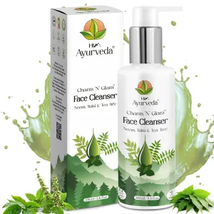 Charm N Glam Face Cleanser(Face wash) |with Neem,Tulsi,Tea Tree |For Dry, Oily & Acne Prone Skin|Deeply Cleanses | Exfoliates Skin| For Men & Women | Sulphate Free | 200ML