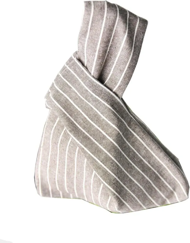 Chezi Women's Stripes Pattern Knot Bag Small Size