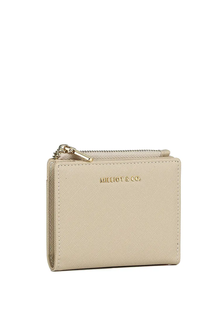 Chic Me Top Zip Mini Wallet (Beige)