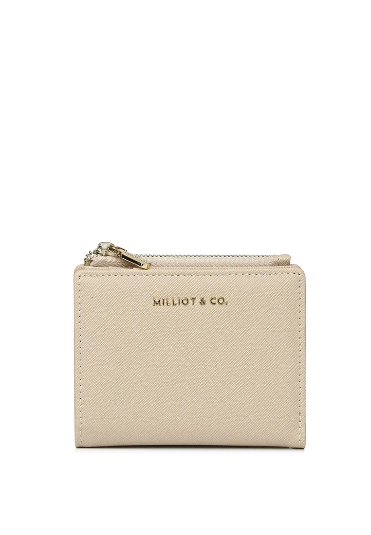 Chic Me Top Zip Mini Wallet (Beige)