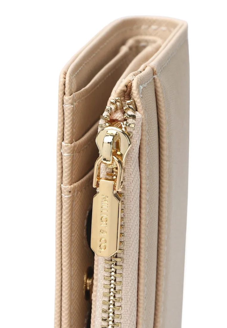 Chic Me Top Zip Mini Wallet (Beige)