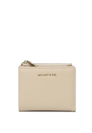 Chic Me Top Zip Mini Wallet (Beige)